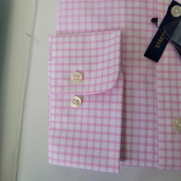 Polo Ralph Lauren Classic Fit Spread Collar Checked Poplin Dress Shirt - Picture 11 of 13